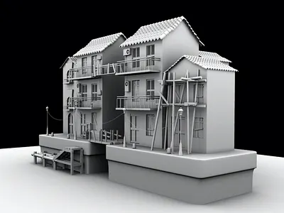 building building maya model