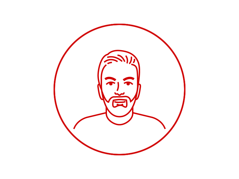 Raul the Engineering Team Lead 2d animation character death star nolte outline person stroke