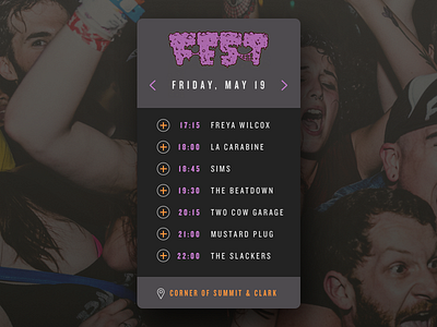Daily UI challenge #71 — Schedule dailyui