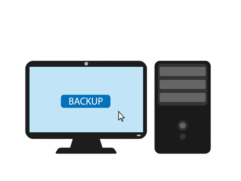 Backup backup computer motion graphics tech