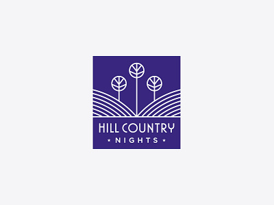 Hill Country Nights badge branding crest event gala illustration leaf logo nature plant seal tree