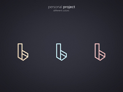 B personal project b letter graphic design light colors monogram neon personal project