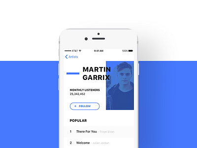 Music App Artist Page apple music ios iphone ui ux