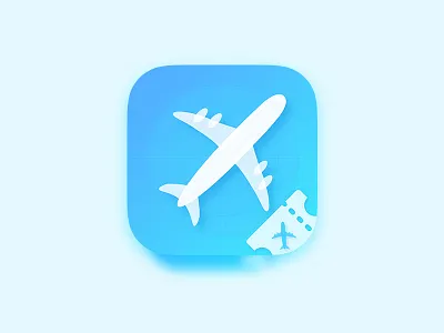 Plane Ticket app icon icon ios ticket