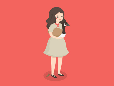 My Pet Goose character design cute goose illustration red vector