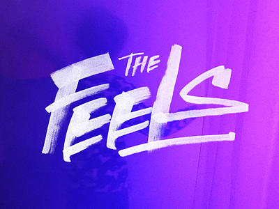 The Feels brush custom letters script type typography