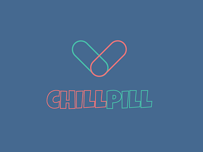 Chillpill Logo anxiety brand chill logo pill relax