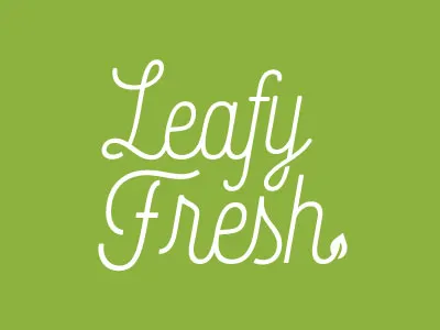 Leafy Fresh Logo Concept brand branding fresh letting logo type typography vegan