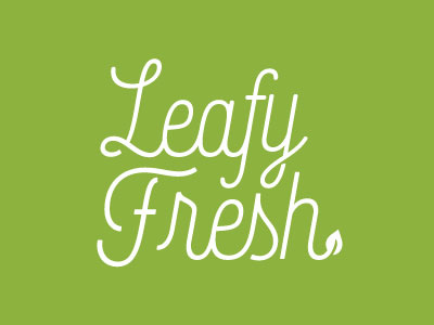 Leafy Fresh Logo Concept brand branding fresh letting logo type typography vegan