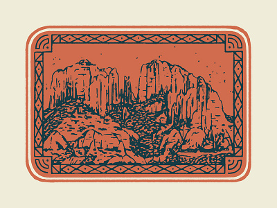 Sedona badge design graphic illustration vintage