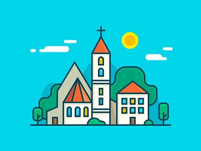 Church build illustration
