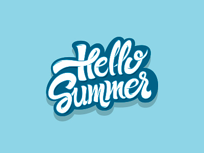 Hello Summer Sticker lettering sticker type typography