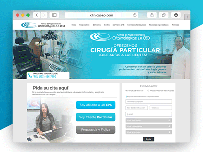 Clinica Ceo - Web proposal 💻 clinic design designer doctor dribbble health ui design web design