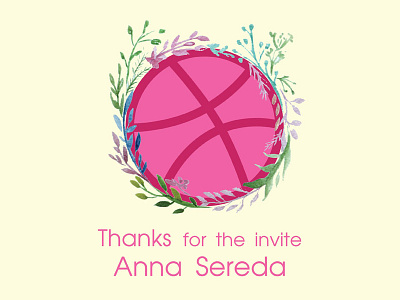 Thanks Anna Sereda dribbble invite thanks