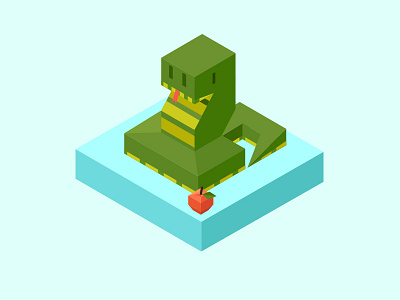 Day 10: Viktor - the Viper challenge cute illustration isometric low poly viper zodiac