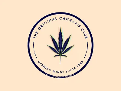 Cannabis Club cannabis herb logo marijuana stamp typography vape weed