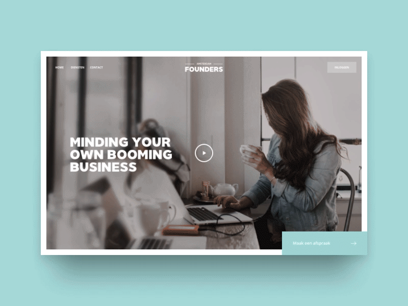 Founders – Homepage animation design gif interaction interface responsive scroll ui ux web webdesign website