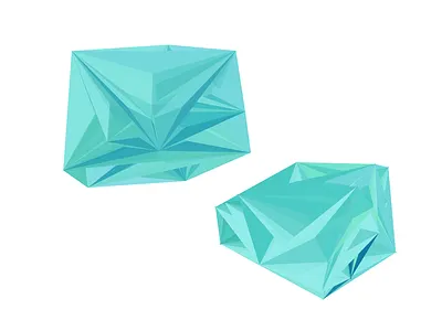 Ice cubes generative art particles polygons processing