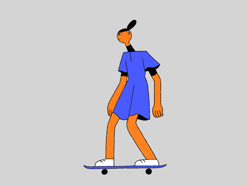 Skateboarder animade animation lana simanenkova london studio skateboard skateboarding girl skater