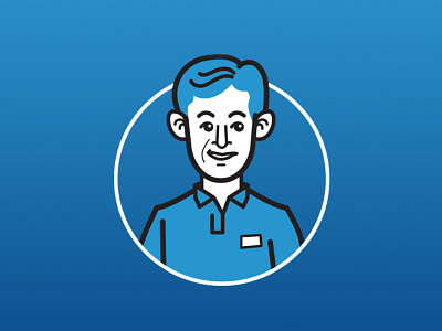 Sales Assistant character icon illustration portrait vector
