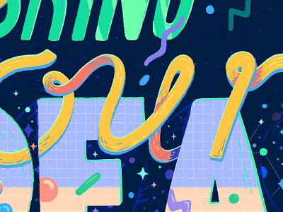 Lettering detail art color design font graphic artist graphic design lettering space type universe vector