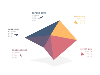 Monarch Color Palette color flowers geometric low poly palette