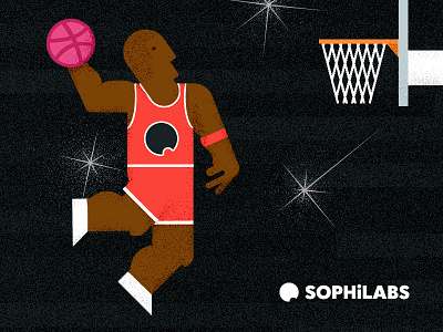 Hello dribbble baskteball debut dribbble hello illustration jordan