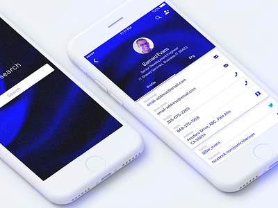 Profile UI android contact ios iphone profile rob eagle ui user interface ux