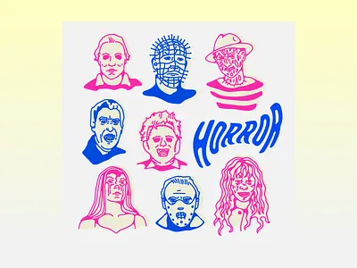 Horror Buds design doodle film horror illustration