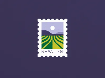Stamp'd Out california icon illustration napa postage stamp vector vineyard wine