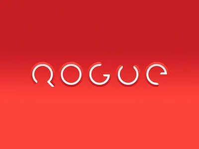 ROGUE - Type Logo circular design gradient logo rogue round smooth typography