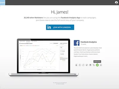 Domo Lander business clean landing simple social