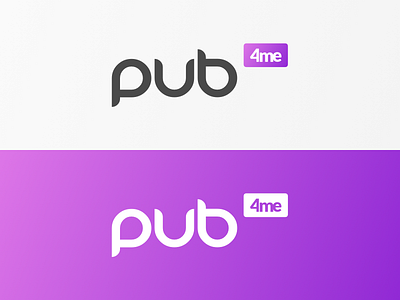 [Pub 4me] Logo 4me gradient logo pub4me purple sketch