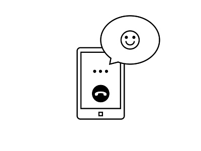 Contact by 📞 bubble phone smartphone smiley