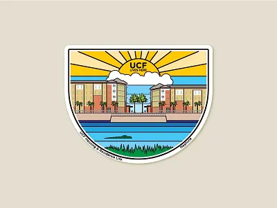 UCF Housing Sticker Series - Neptune illustration neptune sticker sticker series stickers ucf housing