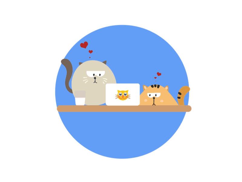 Cat World animation cats coffee developer jhalla milk motio power rockstar