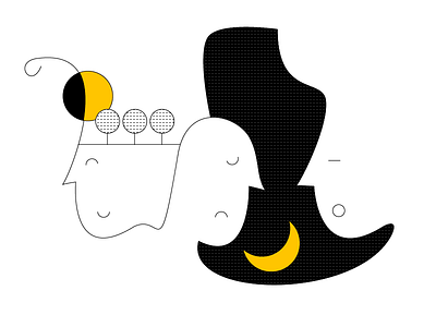 To feel, or not to feel (2) abstract face feelings happy illustration line negative space orbit planet sad smile vector