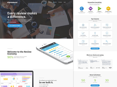 GoFanbase Landing Page analytics app responsive saas sketch ui web design