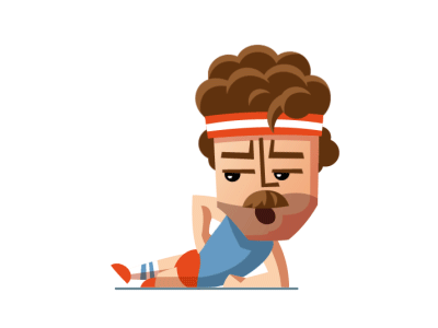 fitness addict ae ai animation character illustration illustrator motion motiondesign shape