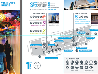 Visitor's Guide Map art art museum branding exhibition floor plan guide map museum museum of art okcmoa oklahoma city visitors guide