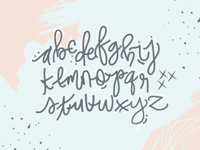 Relearning my ABCs abc alphabets calligraphy handwriting illustrator letters moderm calligraphy vector