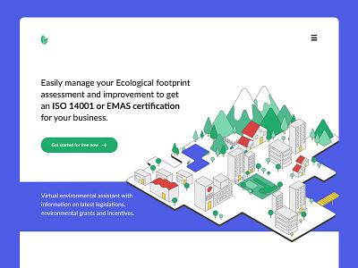 Greenboard - Landing Page clean eco mapping landing page single page website design