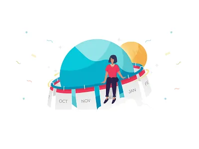 Happy anniversary with Airtasker airtasker anniversary celebration character illustration vector year