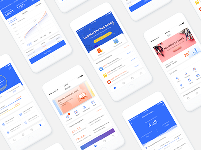 Financial App(english) app blue financial ui