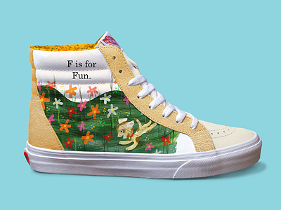 Little Golden Vans apparel design footwear design illustration pattern design vans