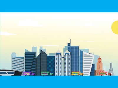 Manila skyline illustration project architecture artwork city creative design designmnl flat design illustration manila skyline startup