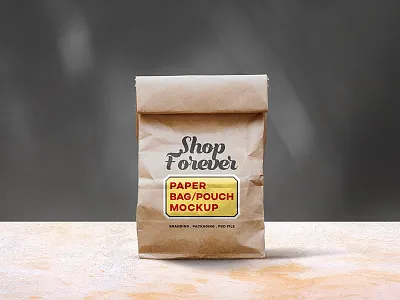 Paper Bag Mockup PSD free freebie freebies graphics mockup mockup psd packaging paper paper bag pouch template