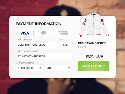 Credit Card Checkout - Daily UI #002 checkout credit card daily ui interface ui ux