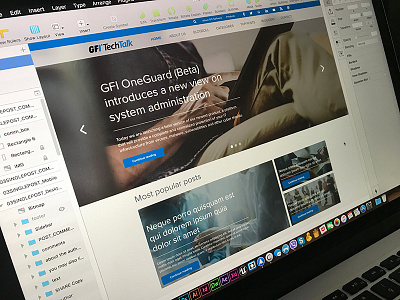 GFI TechTalk redesign - Landing page concept blog landing page magazine sketch sketchapp ui user experience user interface ux web design website