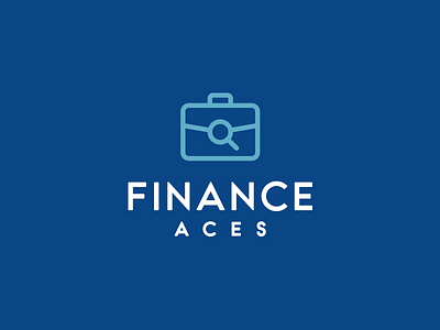 Finance Aces blue icon blue logo case colorful corporate design finance logo logo design logo icon minimal